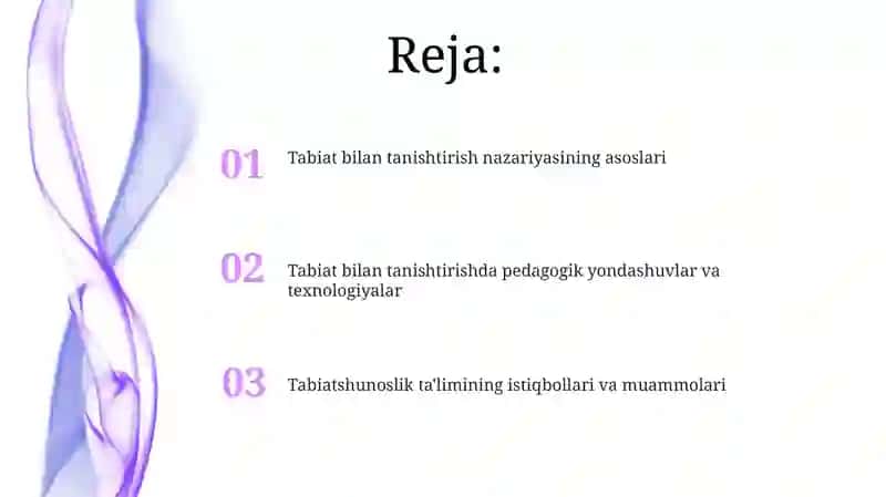 Tabiat bilan tanishtirish nazariyasi va texnalogiyalari 2