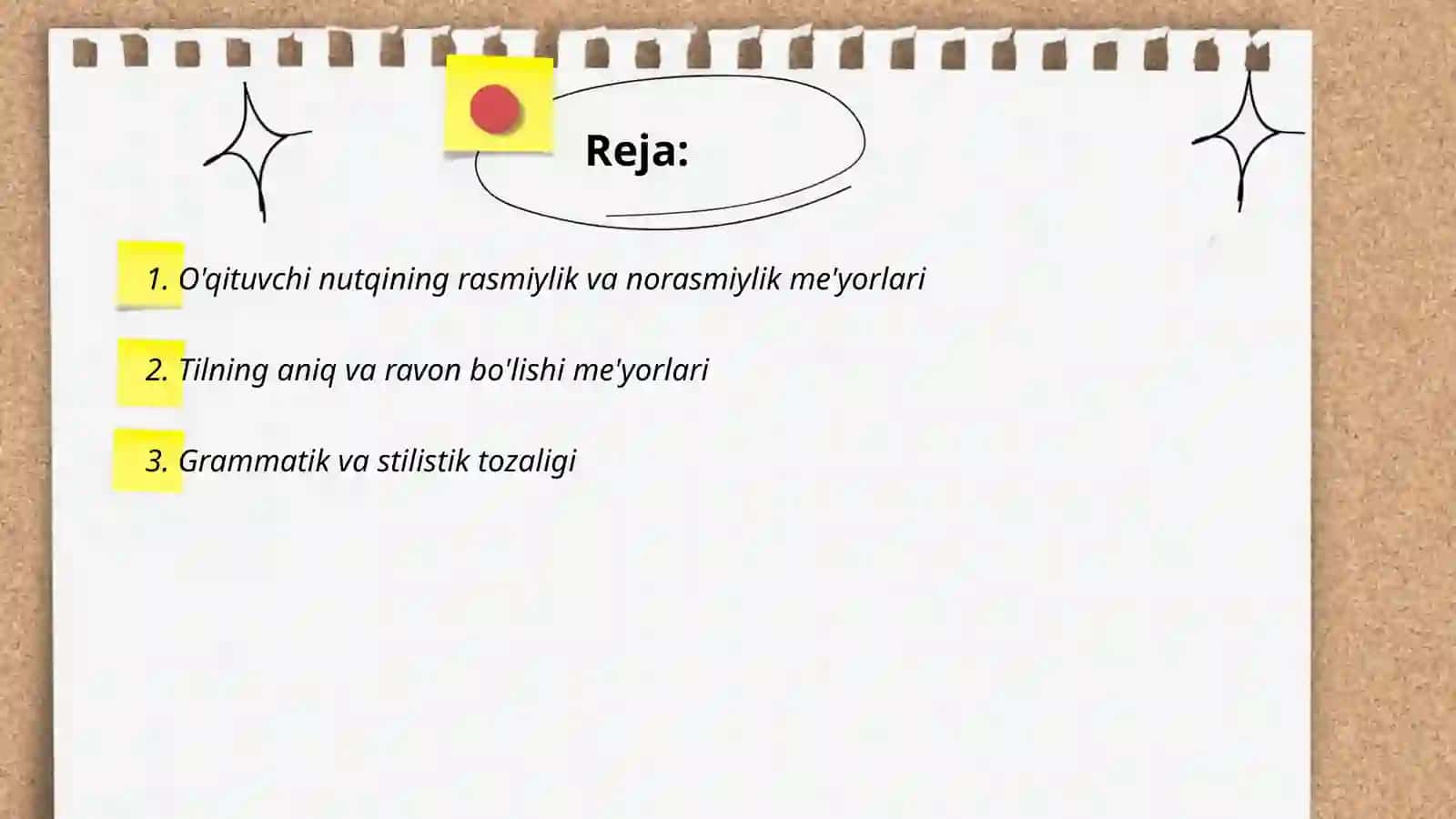 O'qituvchi nutqining me'yorlari 2