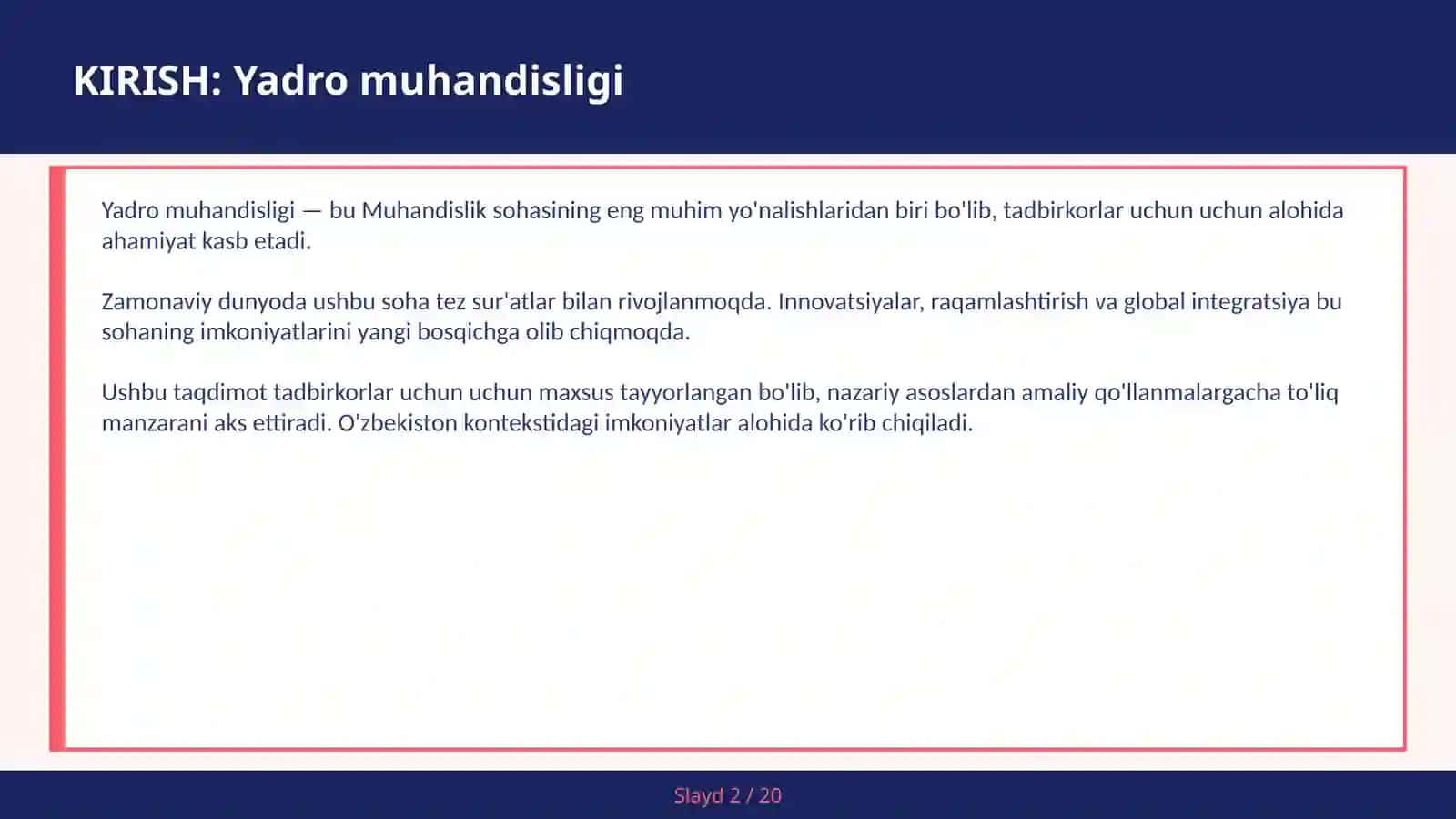 Yadro muhandisligi 2