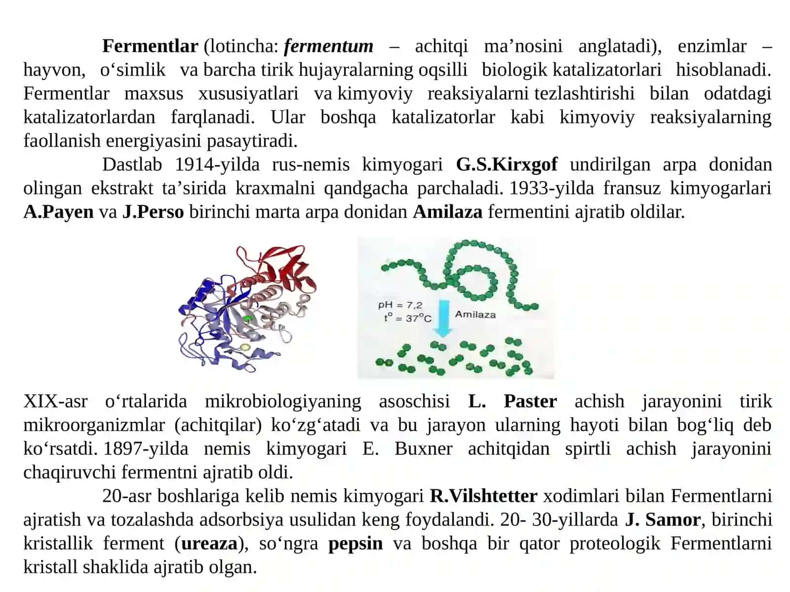 Fermentlar injeneriyasi fani asoslari, uning tarixi va hozirgi kundagi yutuqlari 2