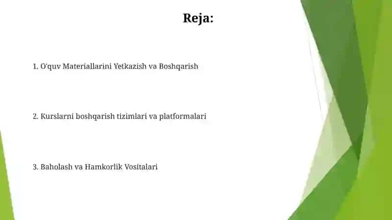 O'quv Materiallarini Yetkazish va Boshqarish 2