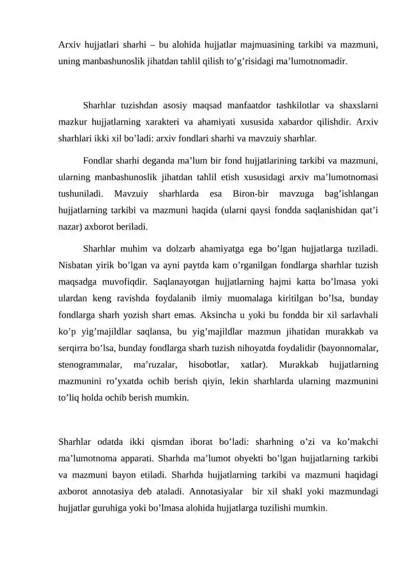 Arxiv hujjatlari sharhi va hujjatlaridan foydalanishning maqsad va shaklari 2