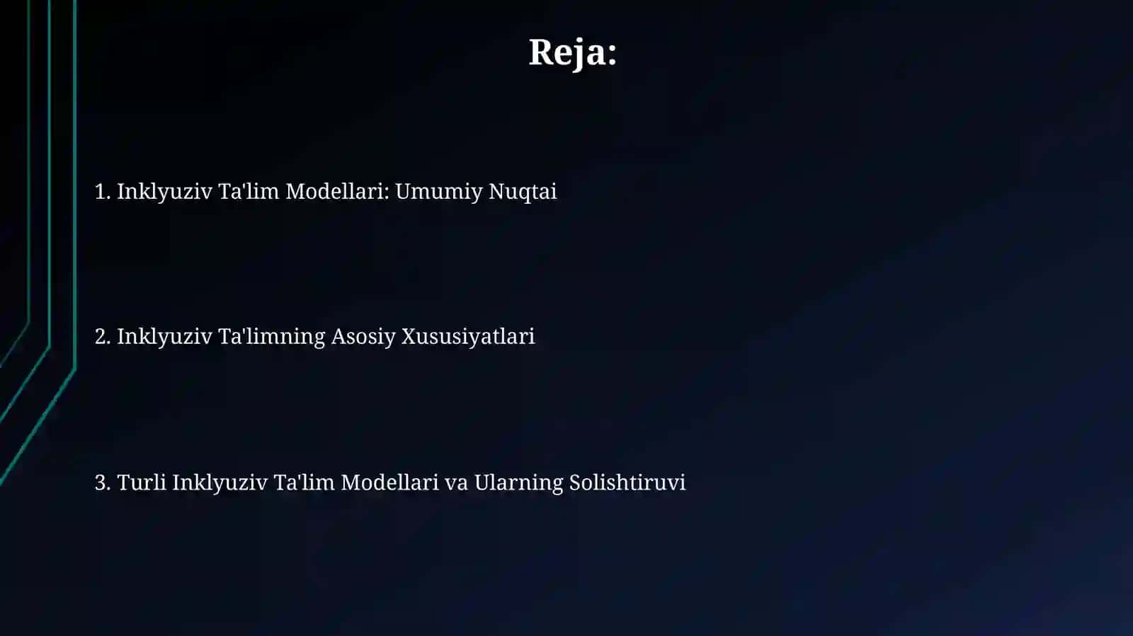 Inklyuziv talim modellari: tahlili va xususiyatlari 2