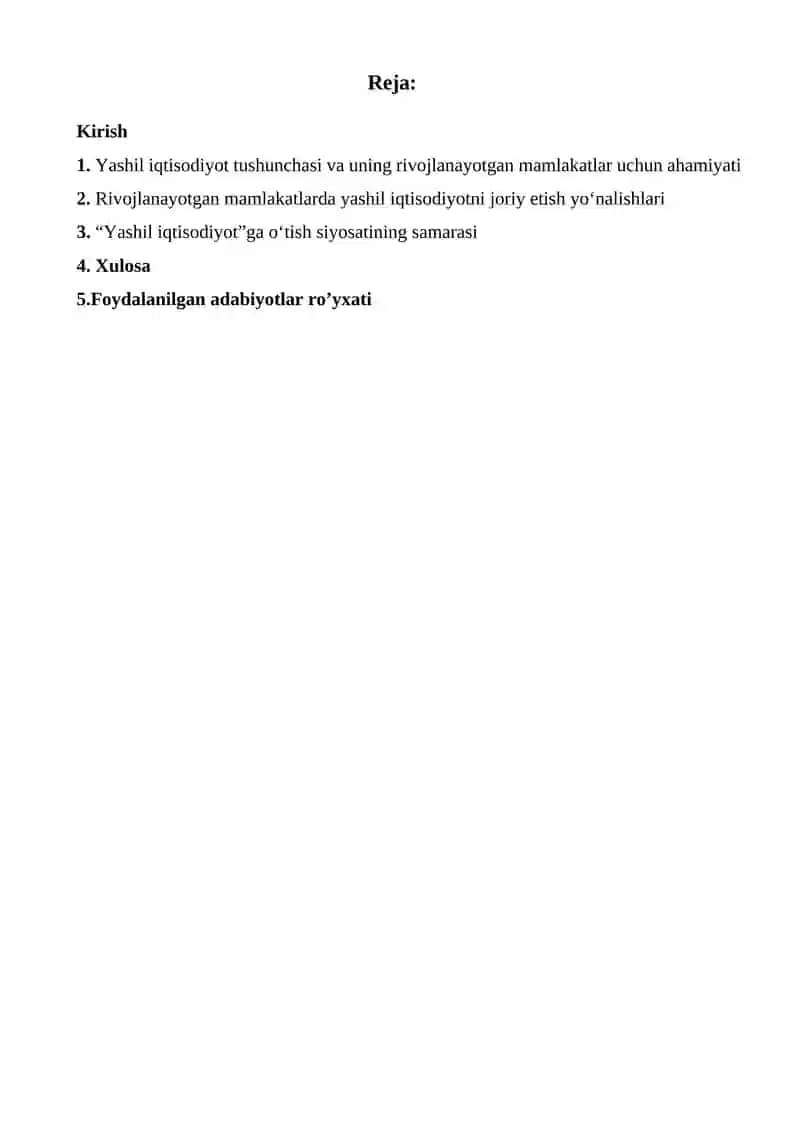 Yashil iqtisodiyotning mohiyati va asosiy tamoyillari 2