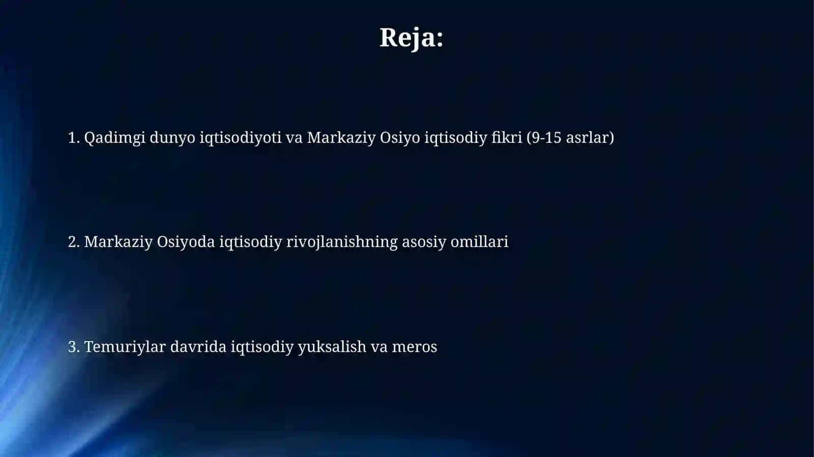 Antik dunyo iqtisodiy qarashlari va 9-15 asrlarda O'rta Osiyoda iqtisodiy fikrlar 2