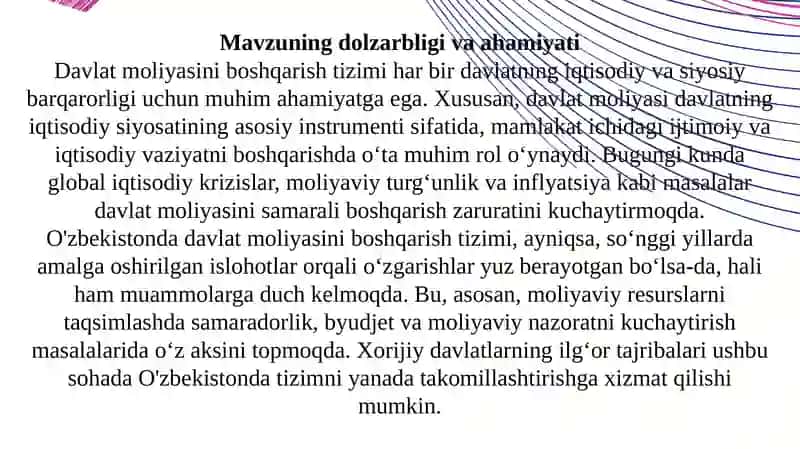 Davlat moliyasi boshqarish organlari va ularning vakolatlari 2
