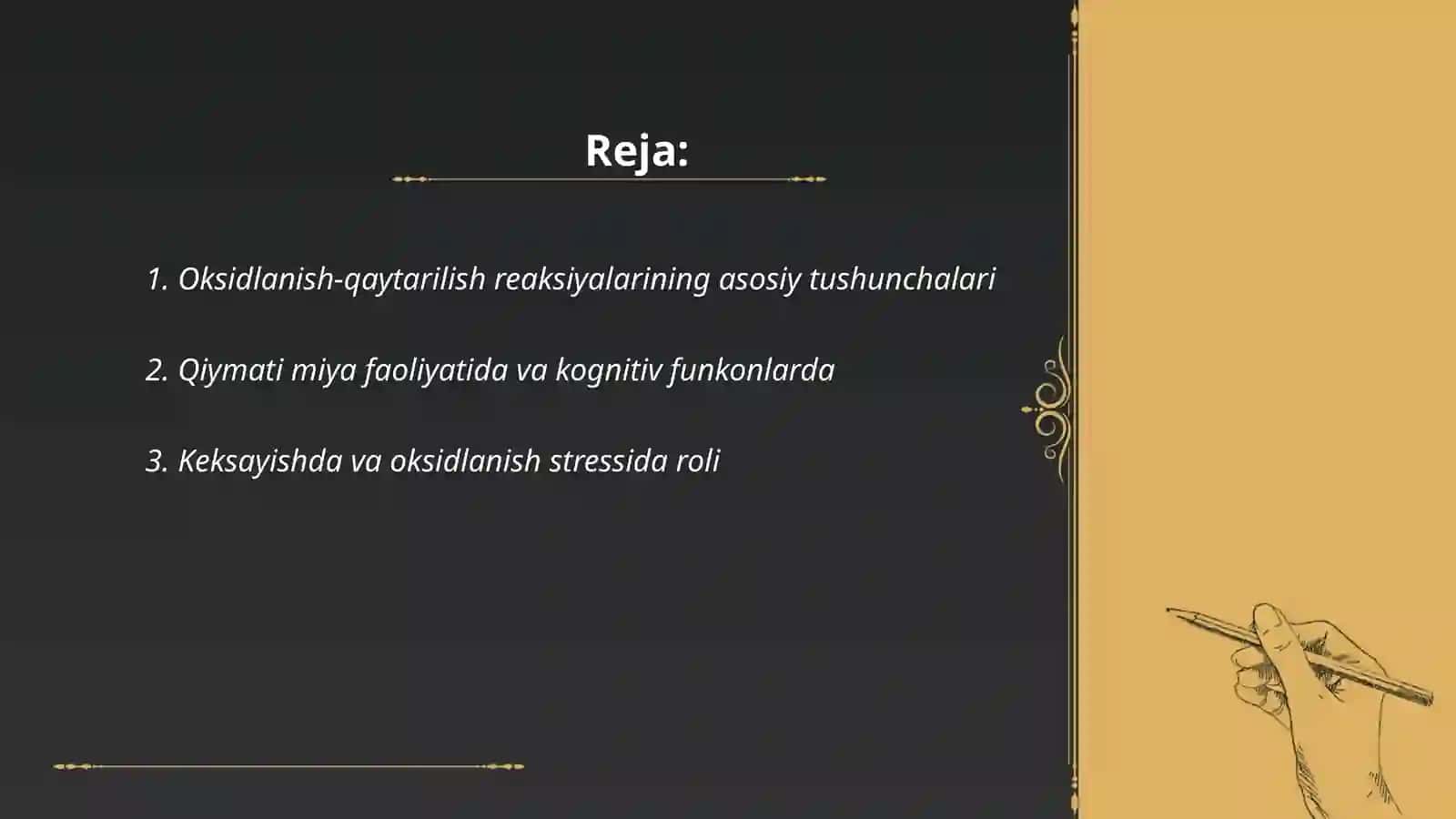 Oksidlanish qaytarilish reaksiyalarining tibbiyotda va farmatsiyada ahamiyati 2