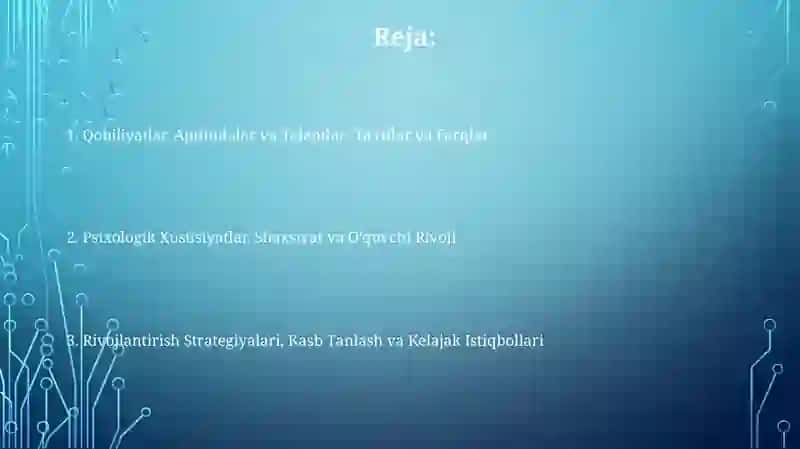Qobiliyatlar, Aptitudalar va Talentlar: Ta'riflar va Farqlar 2