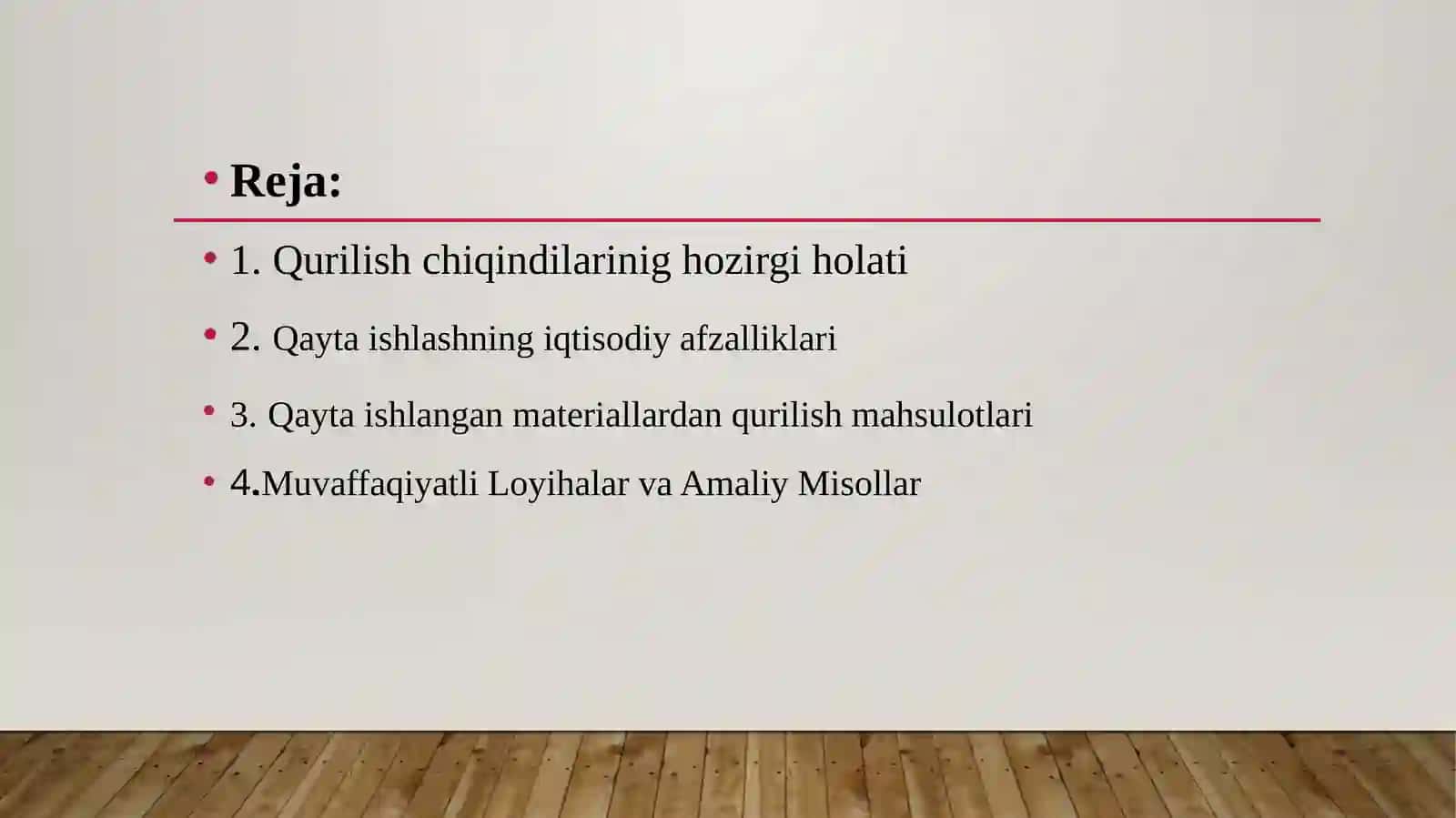 MUSTAQIL ISH Chiqindilarni qayta ishlash va qurilish sohasida ishlatilishi 2