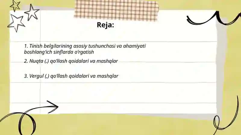 Tinish belgilarini oʻrgatish 2
