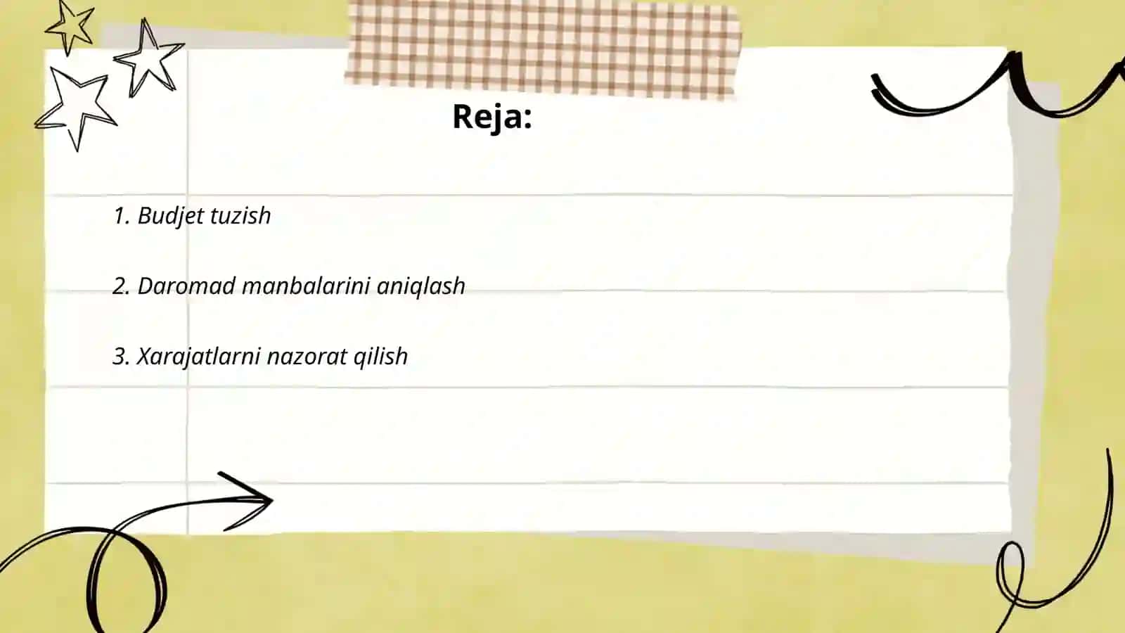 Shaxsiy moliyaviy reja tuzish 2
