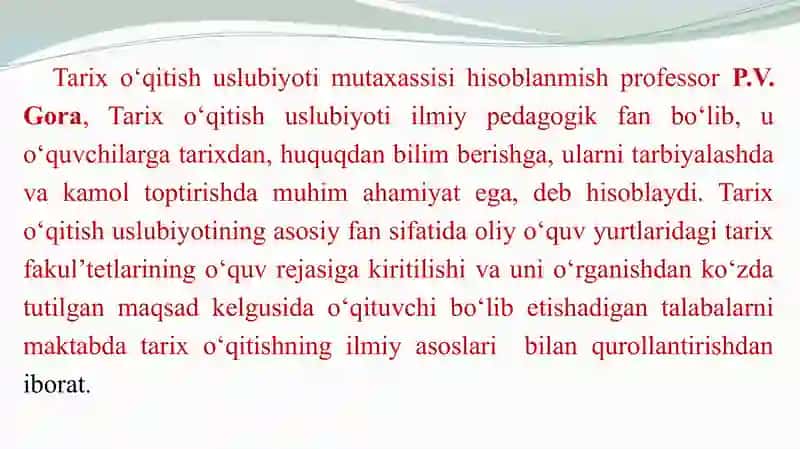 Tarix o‘qitish usullari 2