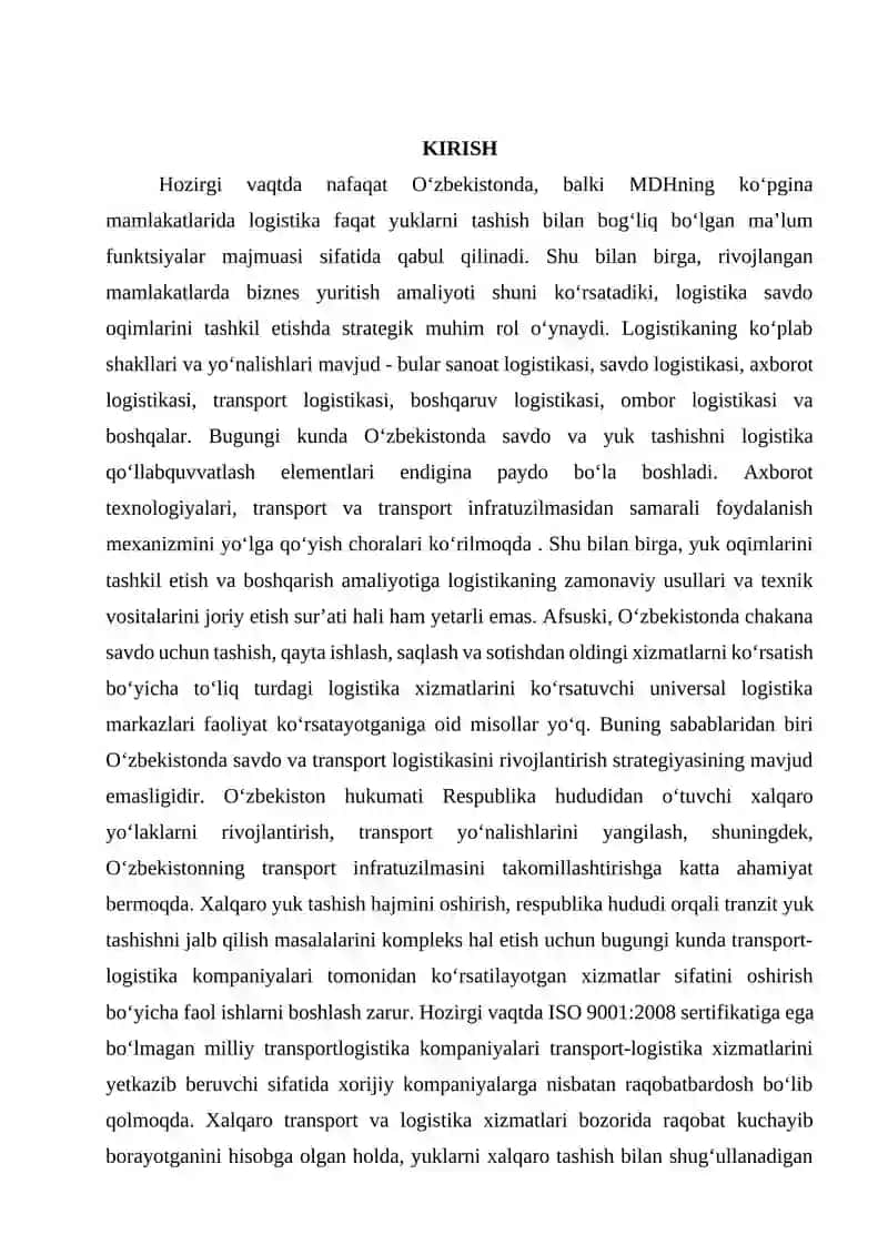 Zamonaviy avtomobil transporti vositalarini va zamonaviy ortish-tushirish mexanizmlarini tanlash 2