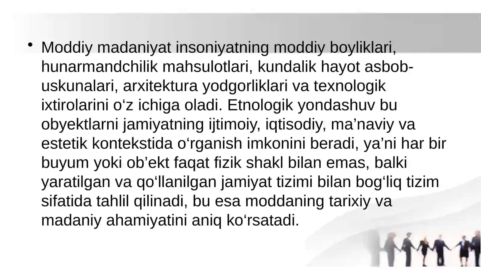 Moddiy madaniyatning etnologik yondashuvda tadqiq etilishi va ahamiyati 2