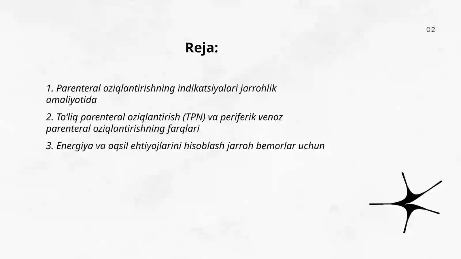 Xirurgiyada bemorlarni parenteral oziqlantirish 2