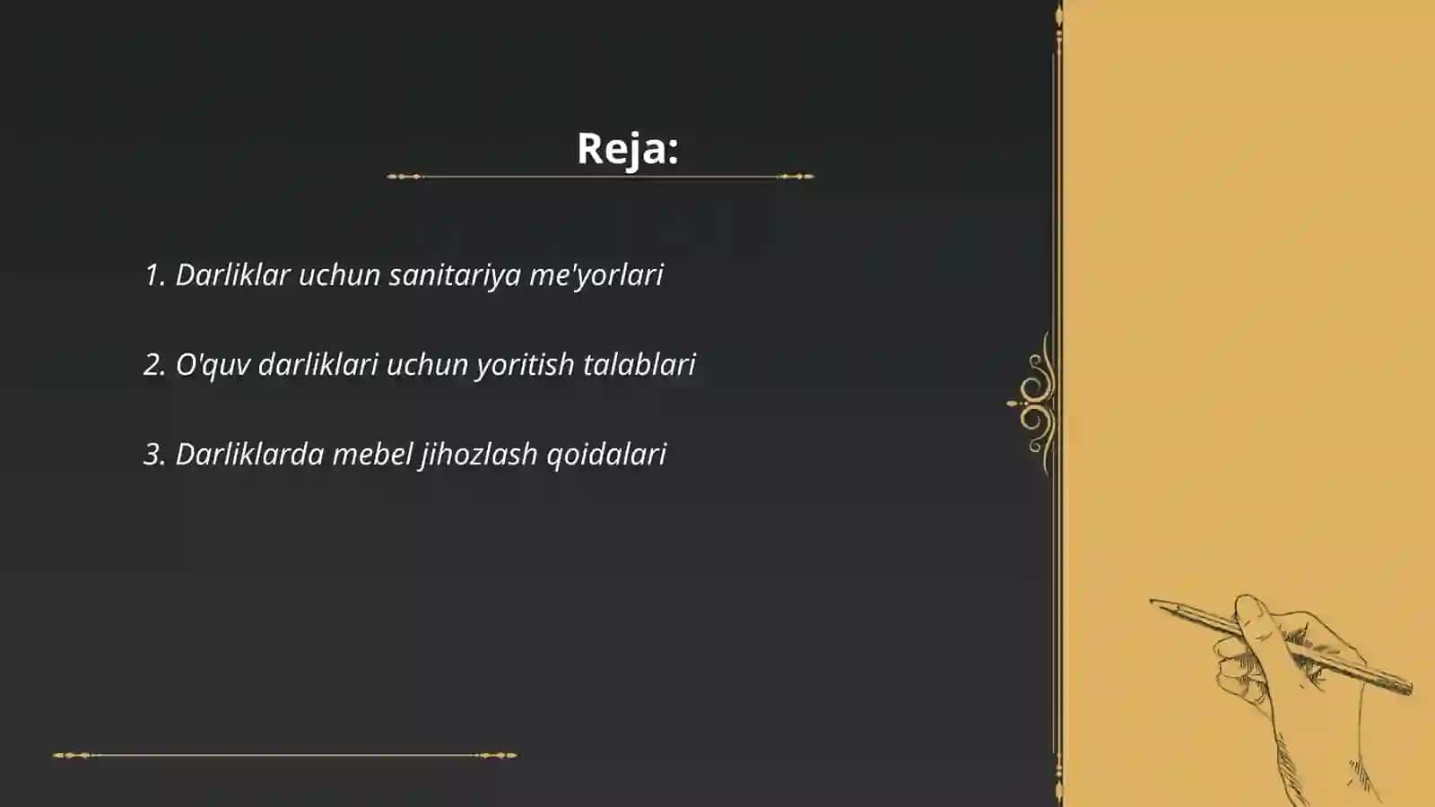 Darliklarga qoʻyiladigan talablar 2