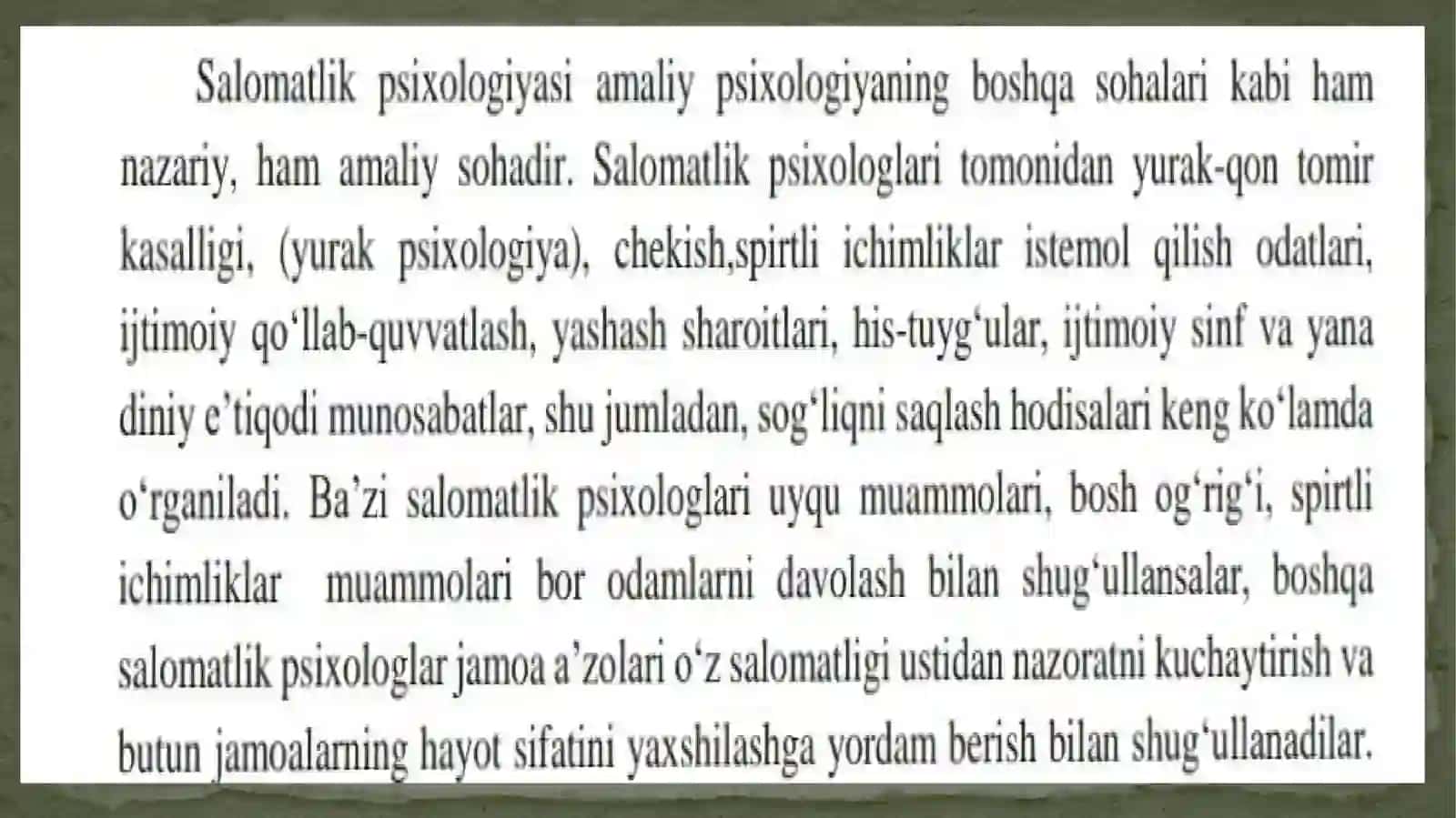 Psixologiksalomatlik mezonlari 2