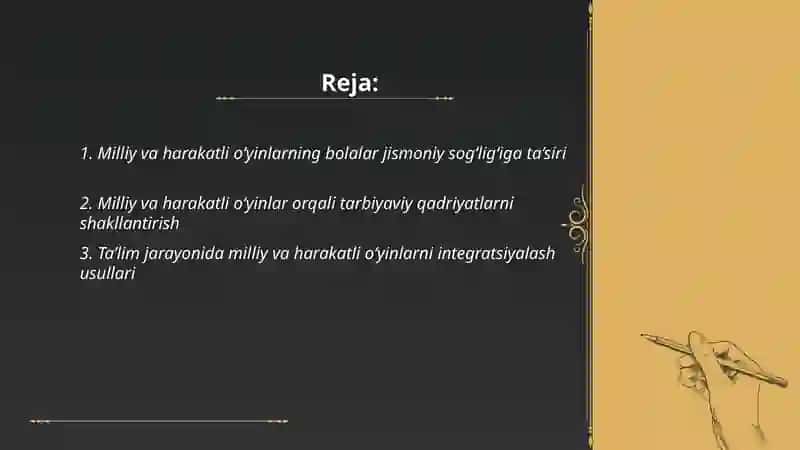 Milliy va harakatli o‘yinlarni tarbiyaviy sogiomlashtiruvchi va ta’lim berishdagi ahamiyati 2