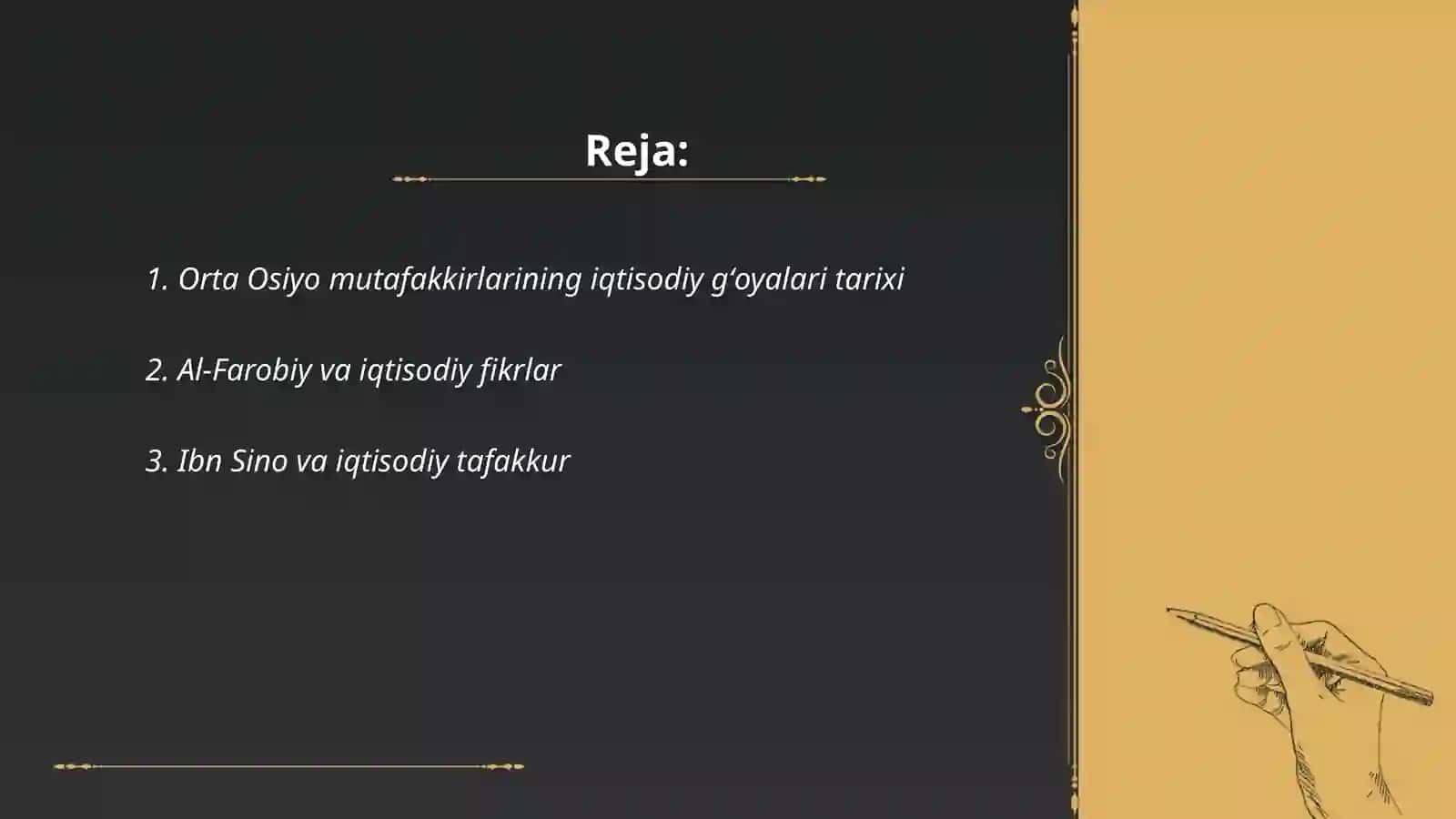 Orta Osiyo mutafakkirlari iqtisodiy gʻoyalari 2