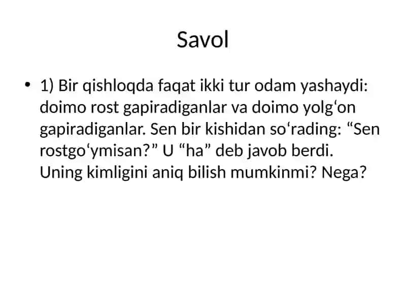 SUPER MAX PRO – Mantiqiy va Analitik Savollar 2