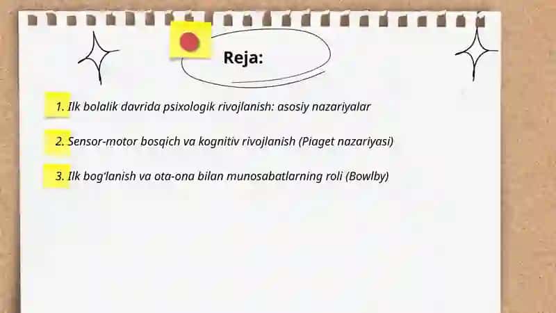 Ilk bolalik davrda psixologik rivoshlanishi 2