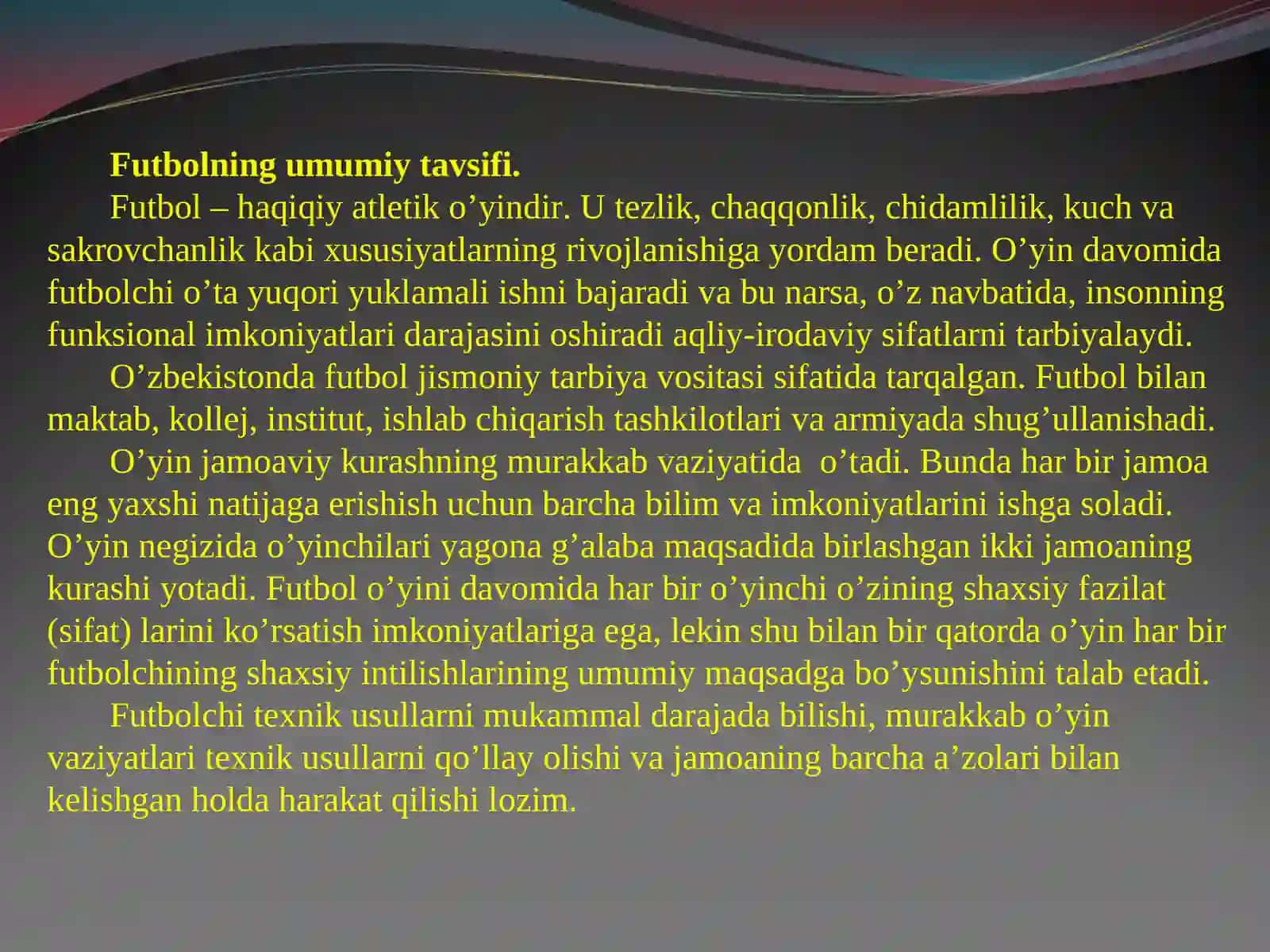 Futbol hujum taktikasi haqida 2