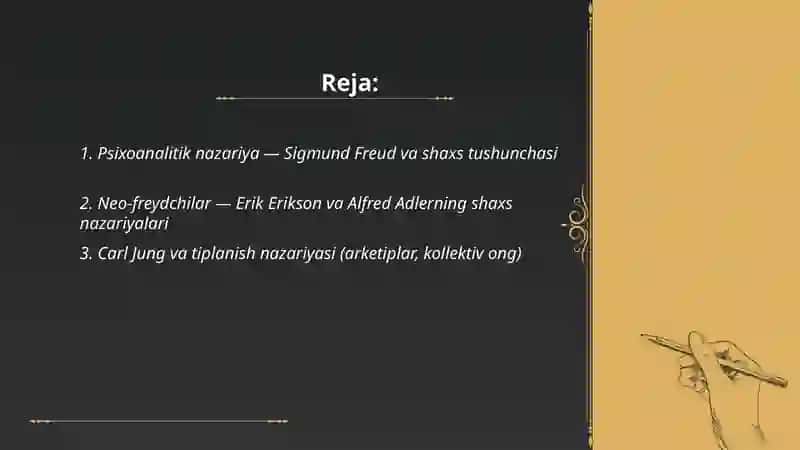 Chet el psixologiyasida shaxs nazariyasi 2