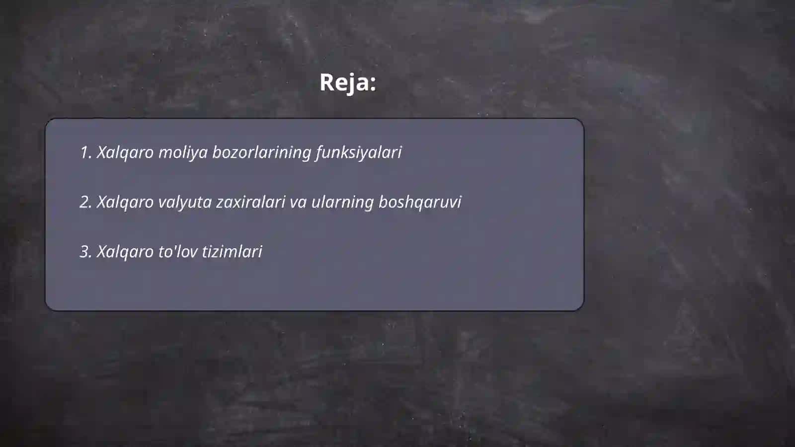 Xalqaro moliya 2