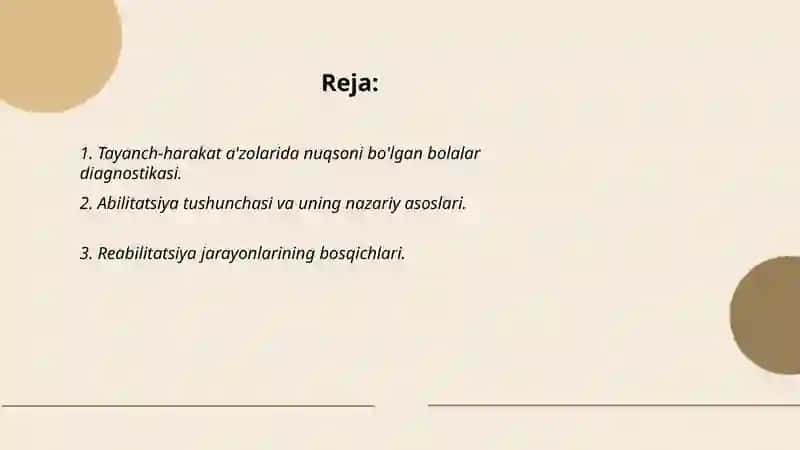 Tayanch - harakat a'zolarida nuqsoni bolgan bolalar abilitatsiya va reabilitatsiya tushunchalari 2