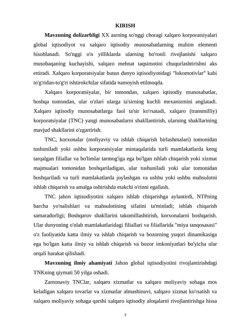 GLOBALLASHUV SHAROITIDA TRANSMILLIY KORPORATSIYALAR 2