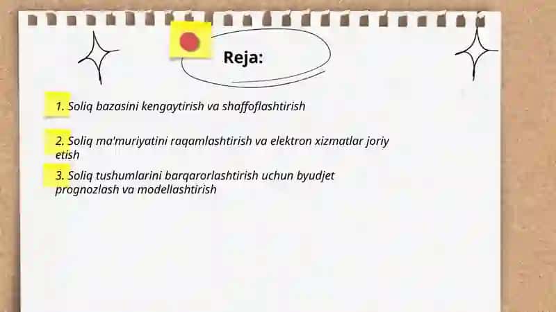 Budjit soliq siyosati barqarorligini taminlash yunalishlari 2