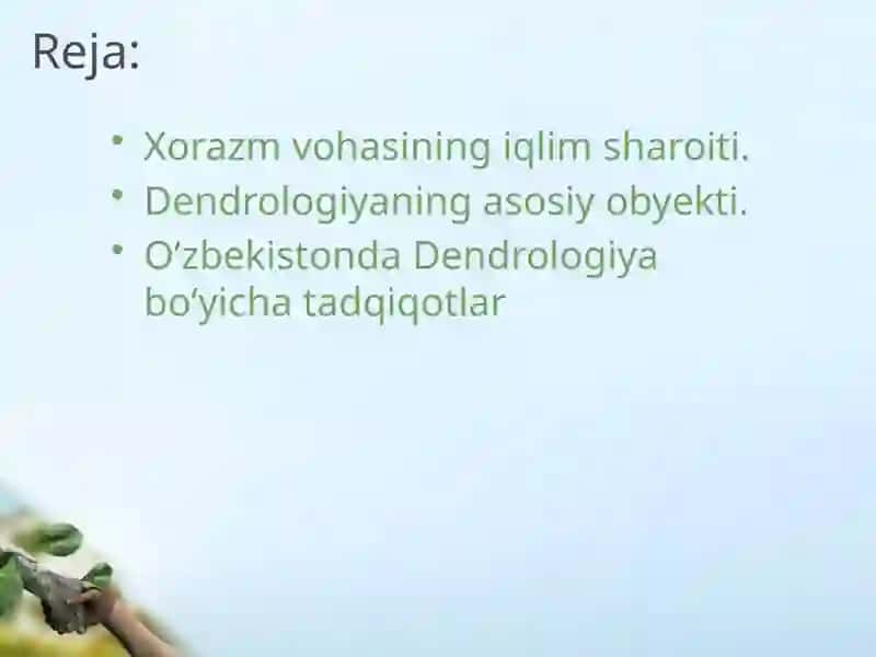 Xorazm vohasining tabiiy va antropogen dendroflorasi va uning klassifikatsiyasi 2