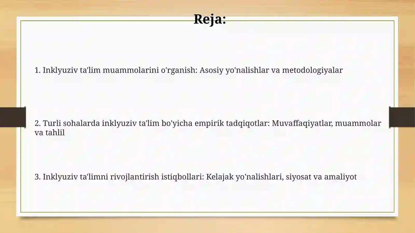 Turli yo'nalishdagi ilmiy tadqiqotlarda inkluziv ta‘lim muammolarini o‘rganish 2