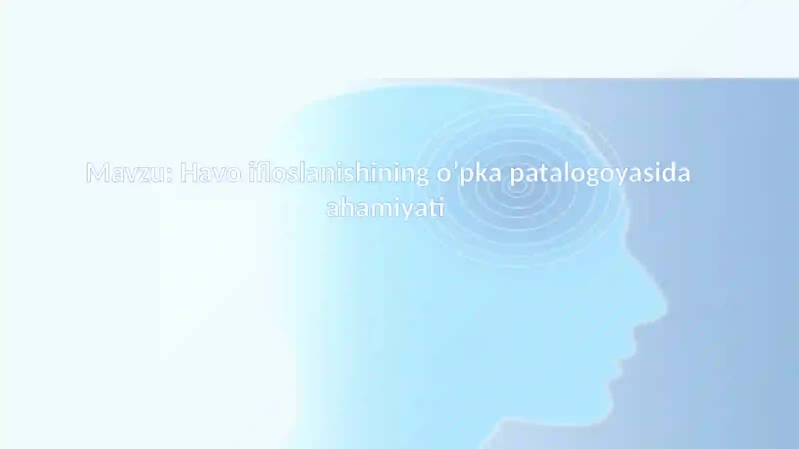 Mavzu: Havoning ifloslanishi 2