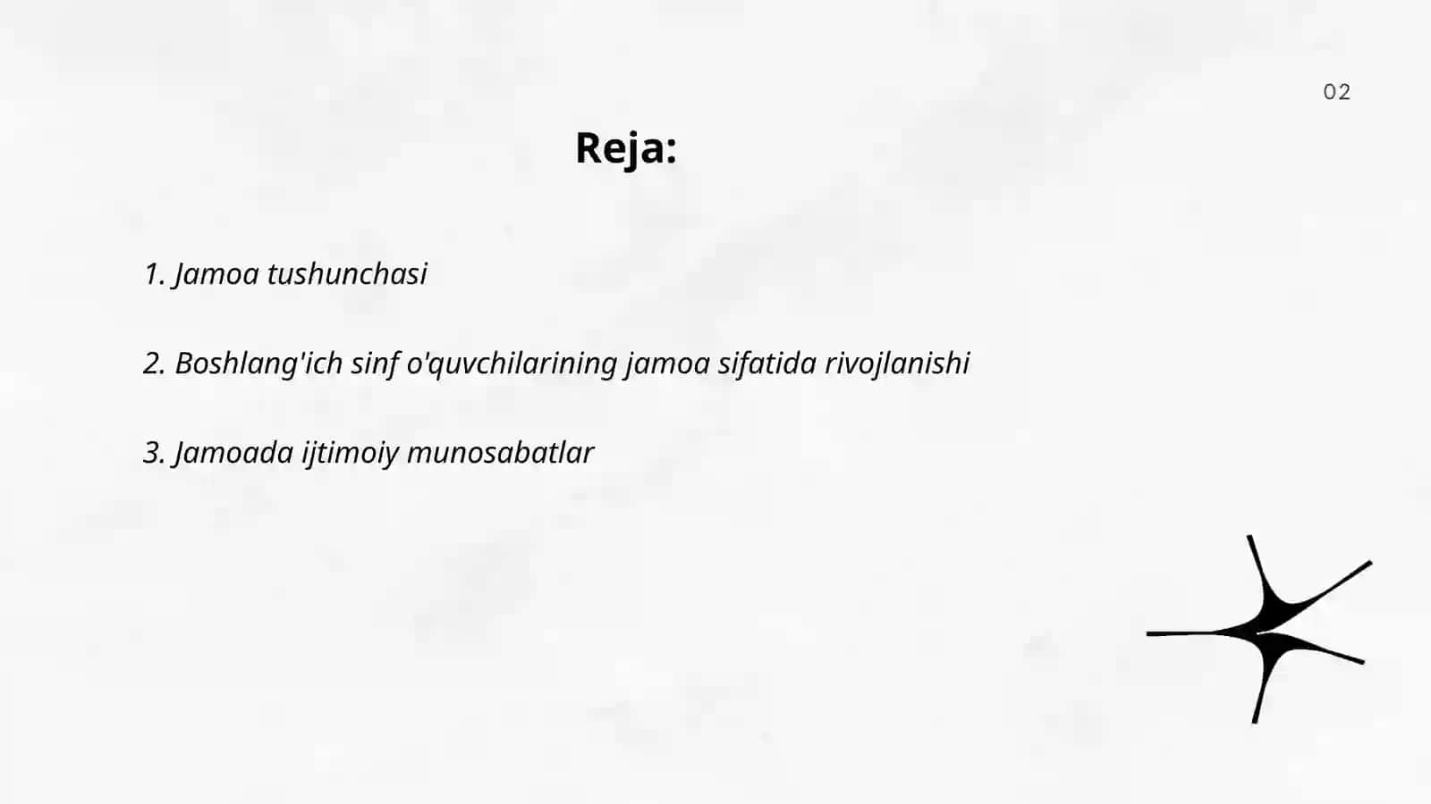 Boshlang'ich sinfda jamoa haqida umumiy tushuncha. Jamoa tashkil etish metodikasi Rahmatova Gulasal 2