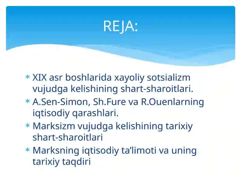 O‘ZBEKISTON RESPUBLIKASI OLIY TA’LIM, FAN VA INNOVATSIYALAR VAZIRLIGI TOSHKENT KIMYO-TEXNOLOGIYA INSTITUTI YANGIYER FILIALI IQTISODIY TA’LIMOTLAR TARIXI FANI BO‘YICHA 2
