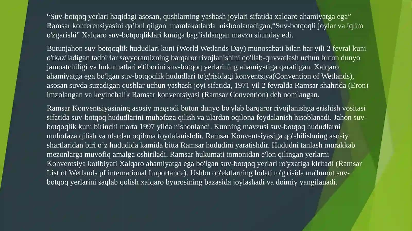 Botqoq yollarini loyihalashning oziga xosliklari 2
