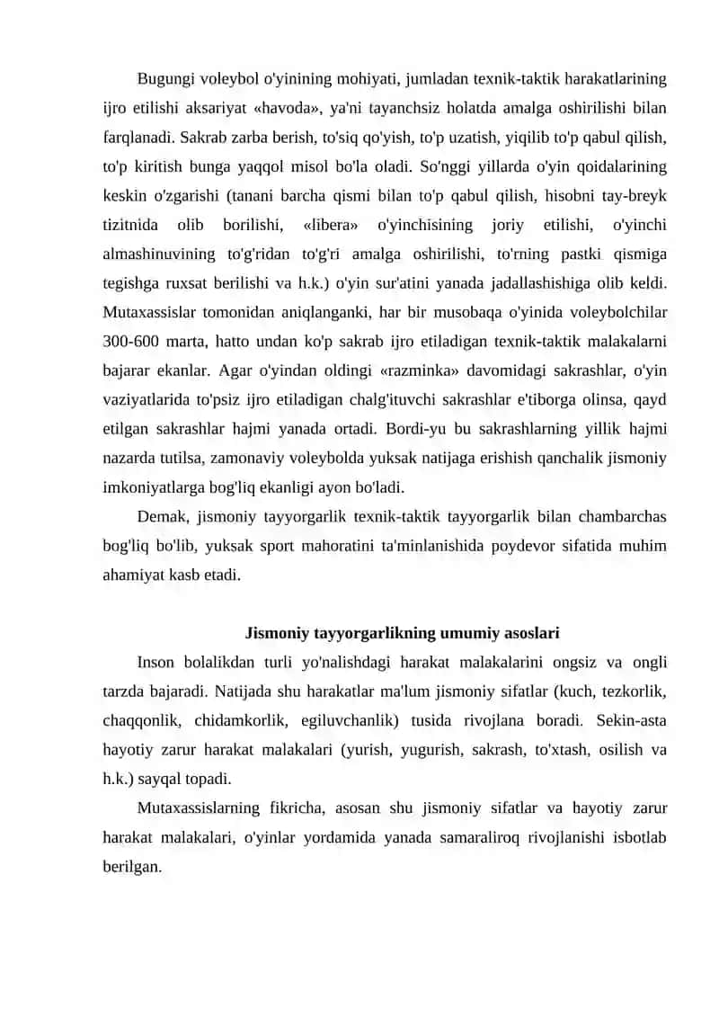 Jismoniy tayyorgarlikning vositalari va ahamiyati 2
