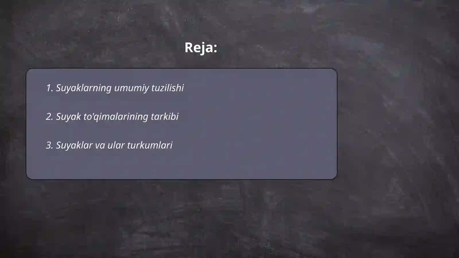 Organizimdagi suyaklarning tuzilishi ularning yosh xususiyatlari va turlari 2