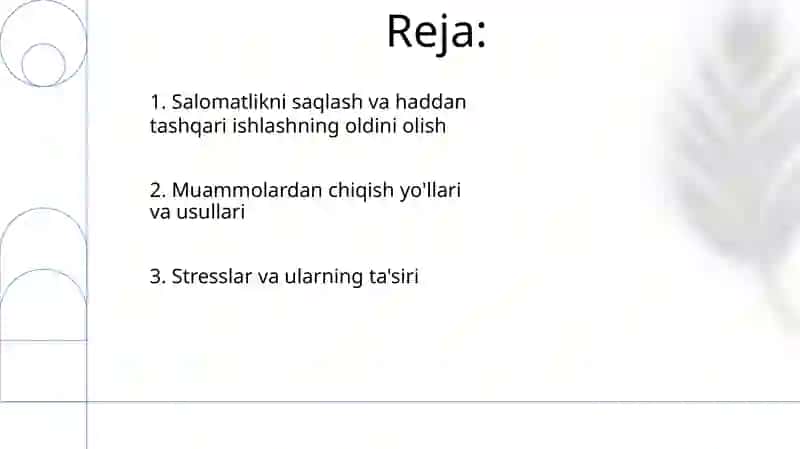 Stressni boshqarish 2
