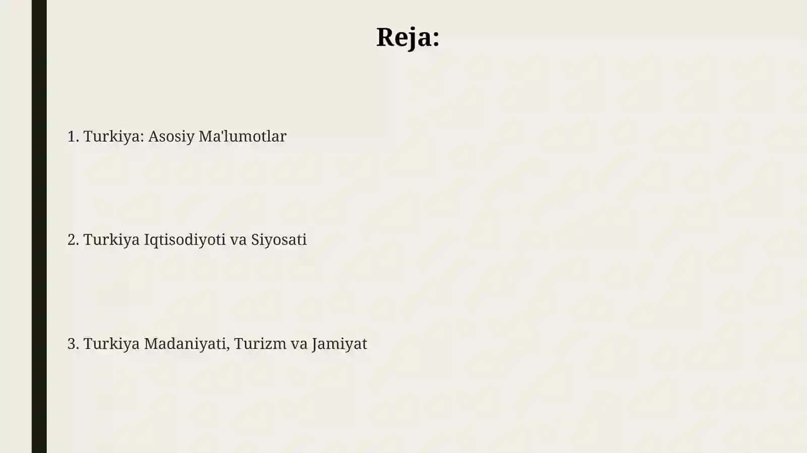 Turkiya Asosiy Ma'lumotlar 2