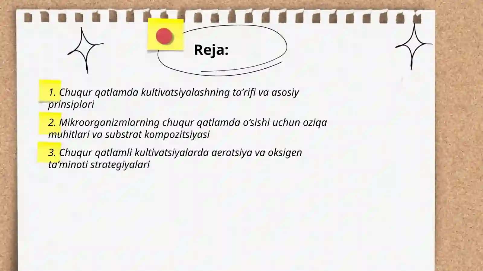 Mikroorganizmlarni chuqur qatlamda kultivatsiyalash 2