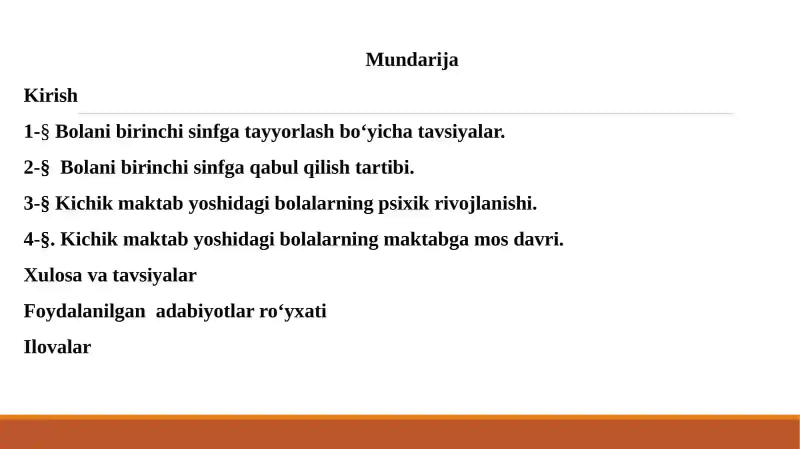 Bolalarni birinchi sinfga qabul qilish va ularning maktabga moslashtirish masalalari 2