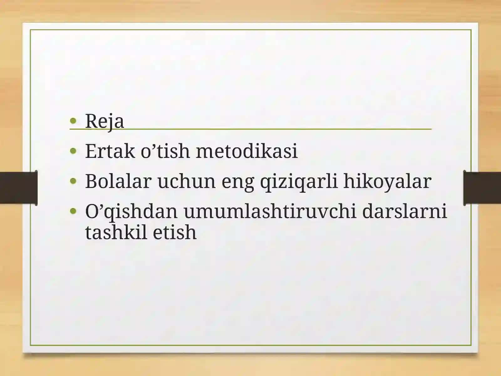 Ertak va hikoya o’qitish metodikasi (2-sinf) 2