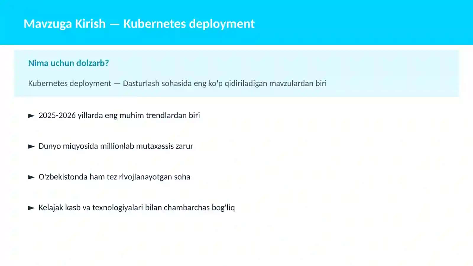 Kubernetes deployment 2