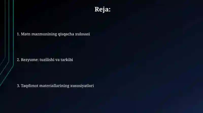 Ingliz tili matn mazmunining qisqacha bayoni 2