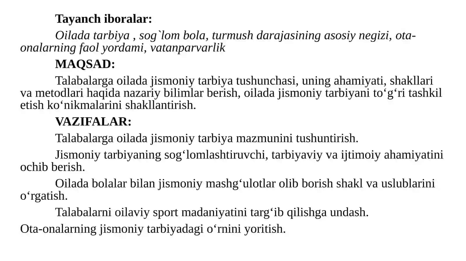 OILADA JISMONIY TARBIYA 2