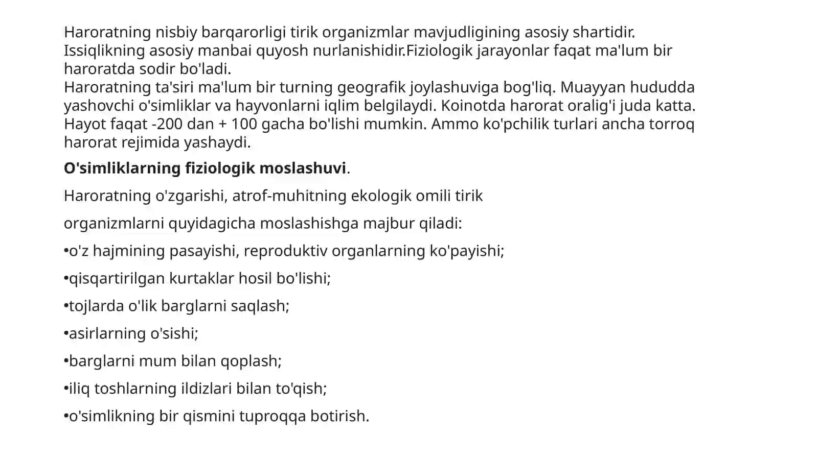O’simliklarniharoratgavasuvomiligamoslashuvi.Edafikomillar 2