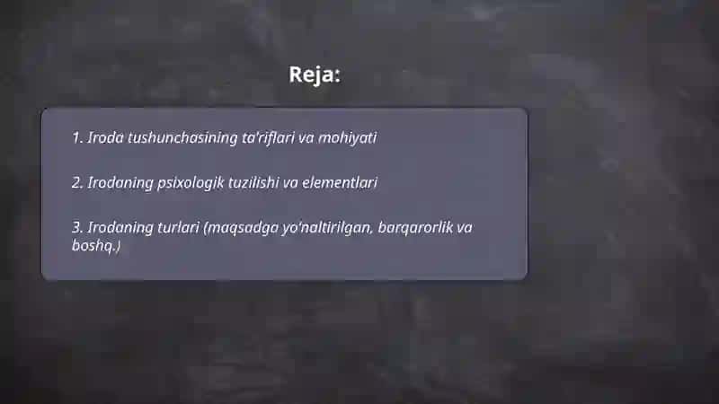 Iroda haqida tushuncha 2