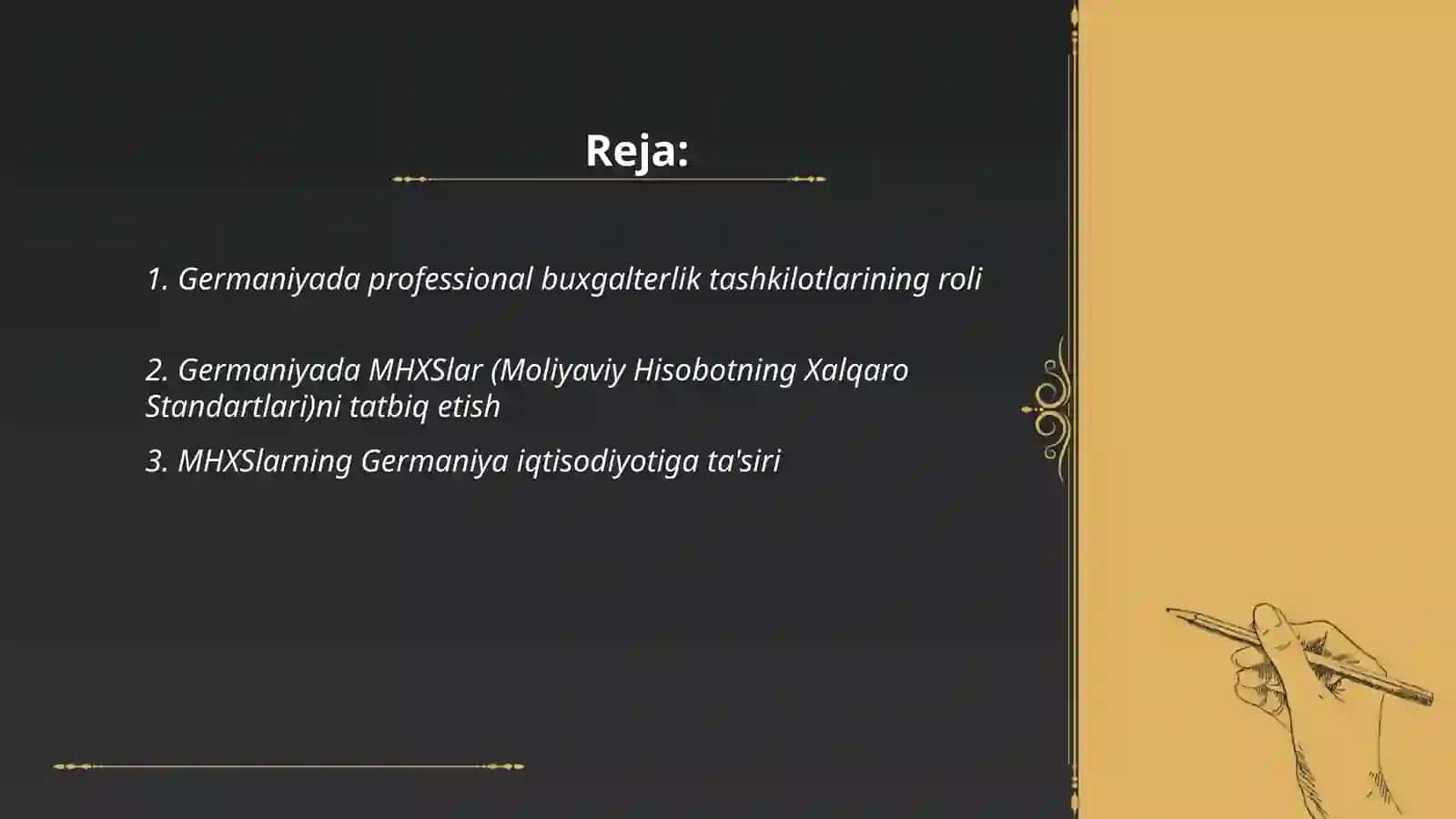 Germaniyadagi prafessional buxgalterlik tashkilotlarining faoliyati va ularning MHXSlarni qonuniy tartibga solishdagi tajribasi 2